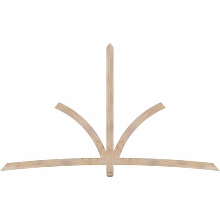 Ekena Millwork Davenport Smooth Timber Gable Bracket, Douglas Fir, 108"W x 63"H x 1 1/2"D x 3 1/2"F, 14/12 Pitch GBW108X63X0204DAV00SDF